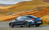Mercedes-AMG CLA35 2020 road test review - cornering rear