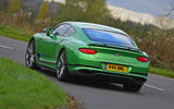 3 Bentley Continental GT Speed 2022 road test cornering rear