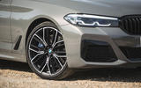 6 BMW 545e 2021 road test review alloy wheels