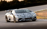 Lamborghini Huracan STO 2020 first drive review - cornering front