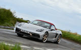 13 Porsche Boxster 25 years edition 2021 uk fd on road front