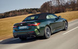 18 BMW M440i Convertible 2021 first drive review roof up on road rear