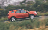 2 Dacia Duster 2x4 2022 UK first drive review side pan
