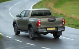 Toyota Hilux Invincible X 2020 UK first drive review - cornering rear
