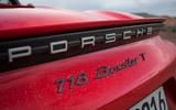 Porsche Boxster T 2019 first drive review - rear badge
