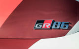 91 Toyota GR86 development drive 2021 rear badge