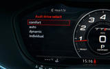 Audi TT RS Coupé Virtual Cockpit menus